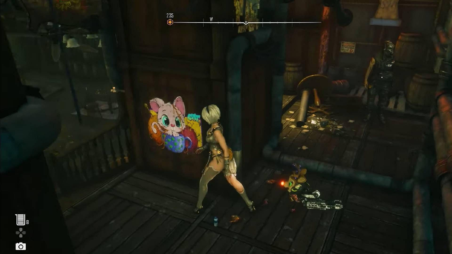 Rare Cat location in Cat Photo Exhibition of Stellar Blade (Image via Shift Up || YouTube@Darkhowl Gaming)